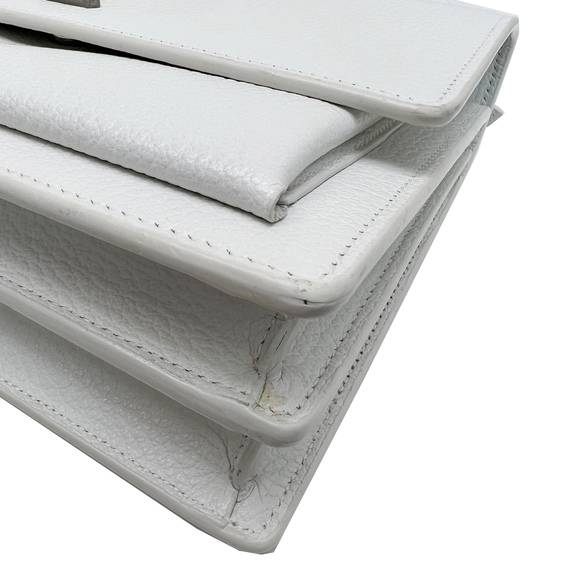 Saint Laurent Sunset Medium Shoulder Bag Leather White - Picture 7 of 12